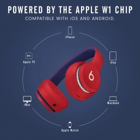 Casti wireless Beats Solo3 by Dr. Dre, Club Collection, Rosu