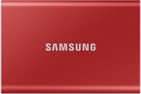 SSD extern Samsung T7 portabil, 500GB, Metallic Red