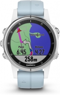 Ceas smartwatch Garmin Fenix 5S Plus, Silicone Seafoam