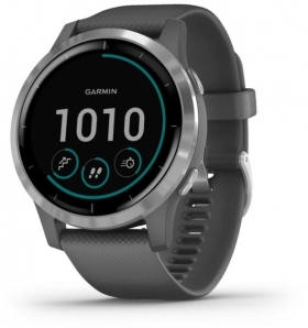 Ceas smartwatch Garmin Vivoactive 4, Shadow Gray/Silver