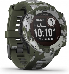 Ceas smartwatch Garmin Instinct Solar, Camo Edition