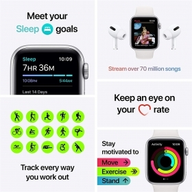 Smartwatch Apple Watch SE, GPS+Cellular, 40mm, Black