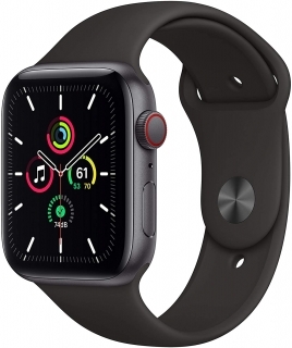 Apple Watch SE, GPS, Cellular, 44 mm, Black Sport Band