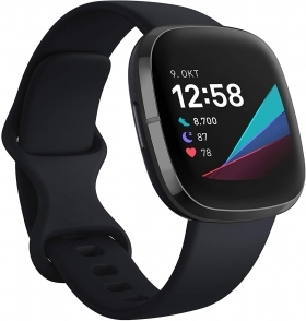 Ceas smartwatch Fitbit Sense, Carbon Graphite