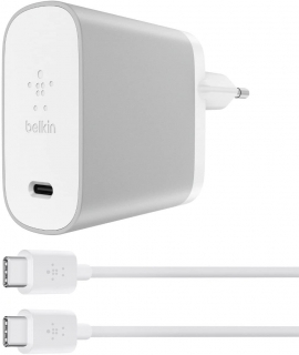 Incarcator Belkin USB-C, 45W, cu cablu 1.8m, Alb