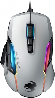 Mouse gaming Roccat Kone AIMO Remastered, Alb