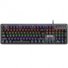 Tastatura mecanica Fury Tornado, Jixian Blue Switch, USB, negru